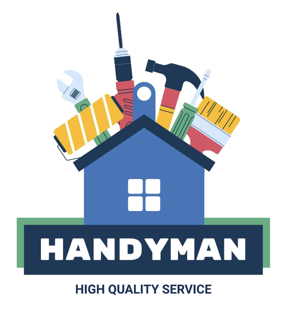 The Honest Handyman source logo with house and tools